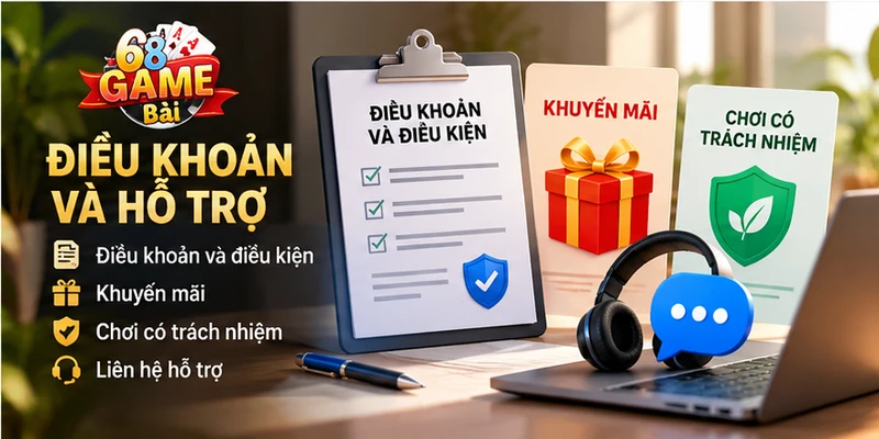 Các trang điều khoản và thông tin hỗ trợ